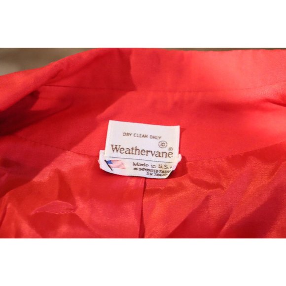 Vintage Weathervane 80's style red Jacket/Blazer 2 front pockets size 10 (M) - Picture 2 of 4